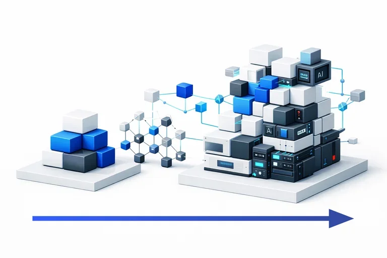 AI Ifrastructure figure: from basic to complex